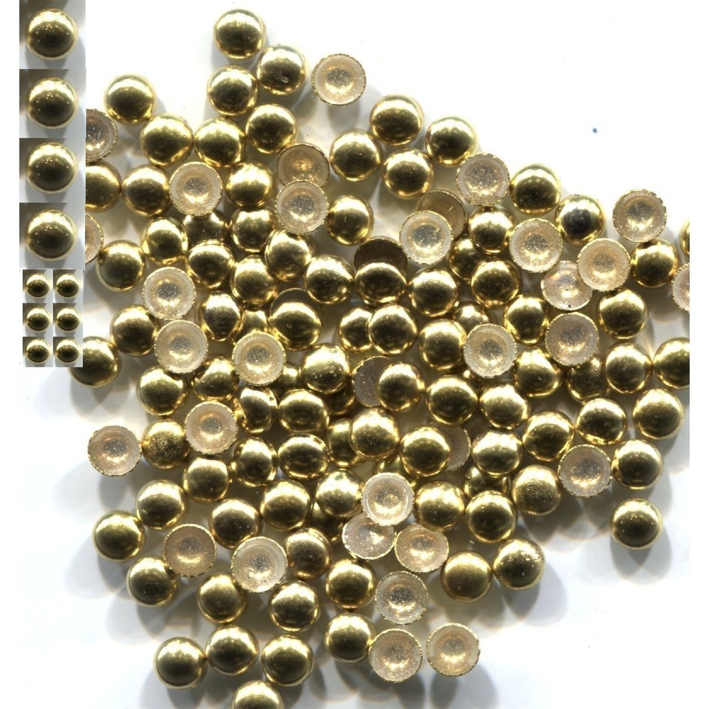 COPPER Made Nailheads DOME  5mm  Hot Fix‎  GOLD   2 Gross  288 Pieces